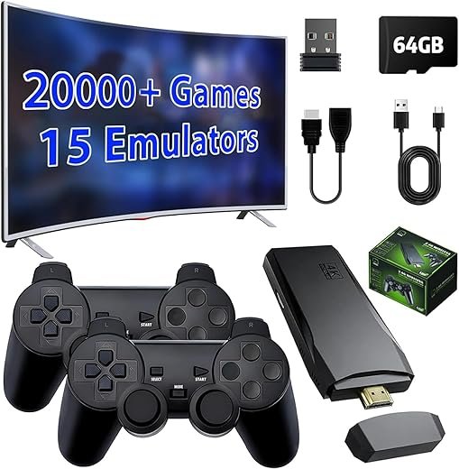 20000+ Games Retro Wireless Console with 4K HDMI