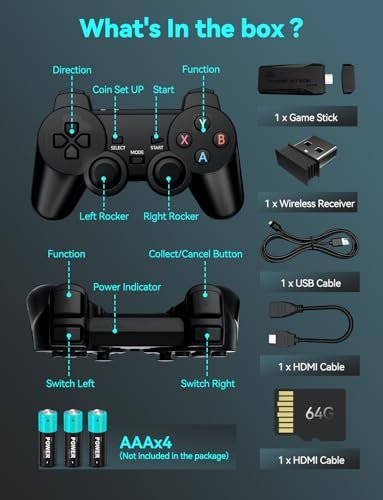 2024 Retro Game Console: 20,000+ Games & 4K HDMI!