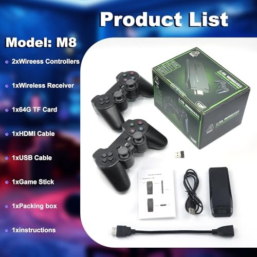 M8 Retro Game Stick: 20,000+ Classic Games & 4K HDMI