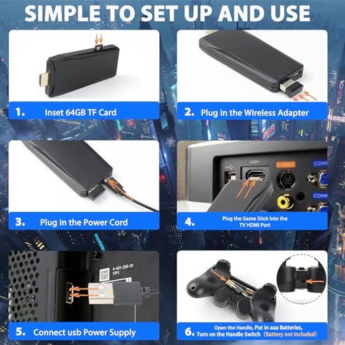 Retro Wireless Game Stick: 20,000+ Games & 4K HDMI