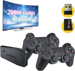 Wireless Retro Game Console: 21,600+ Games & Dual Controllers