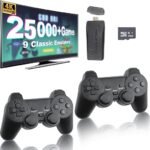 Wireless Retro Game Console: 25,000+ Classic Games & Controllers